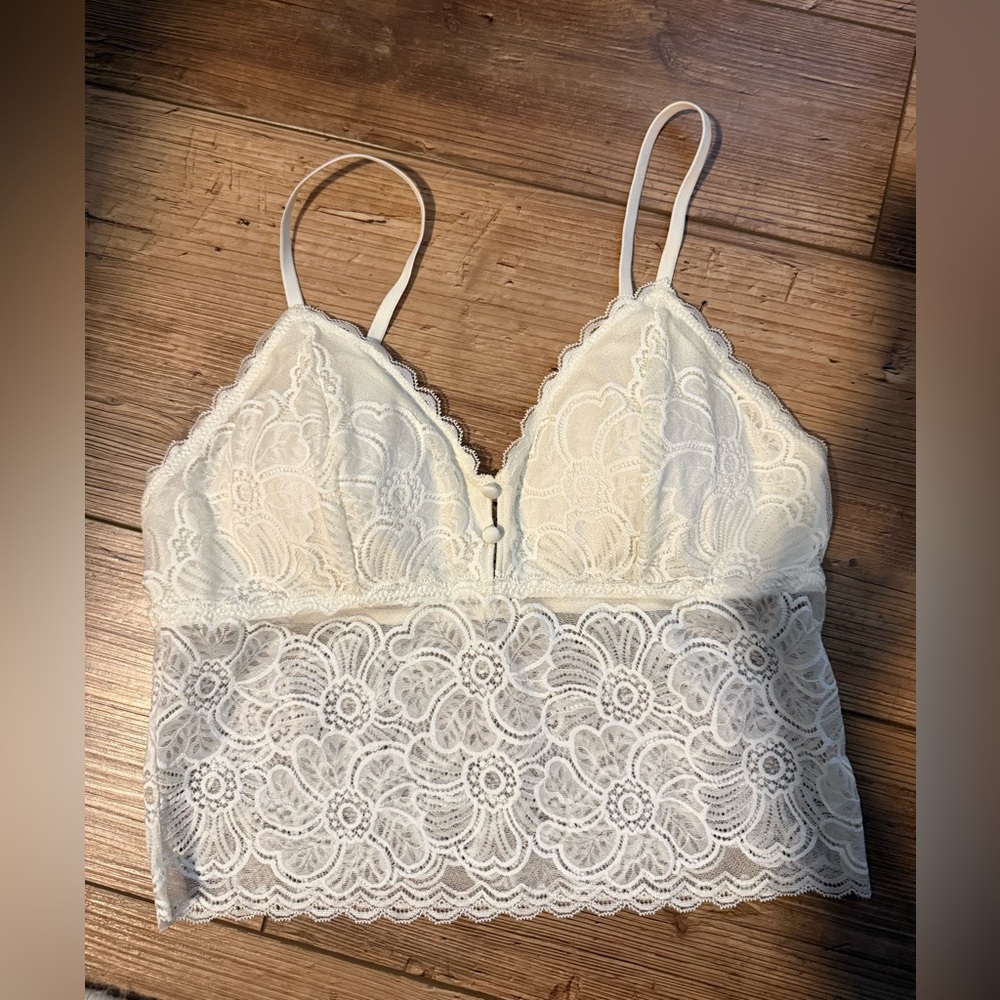 Aerie Ivory Lace Bralette Camisole